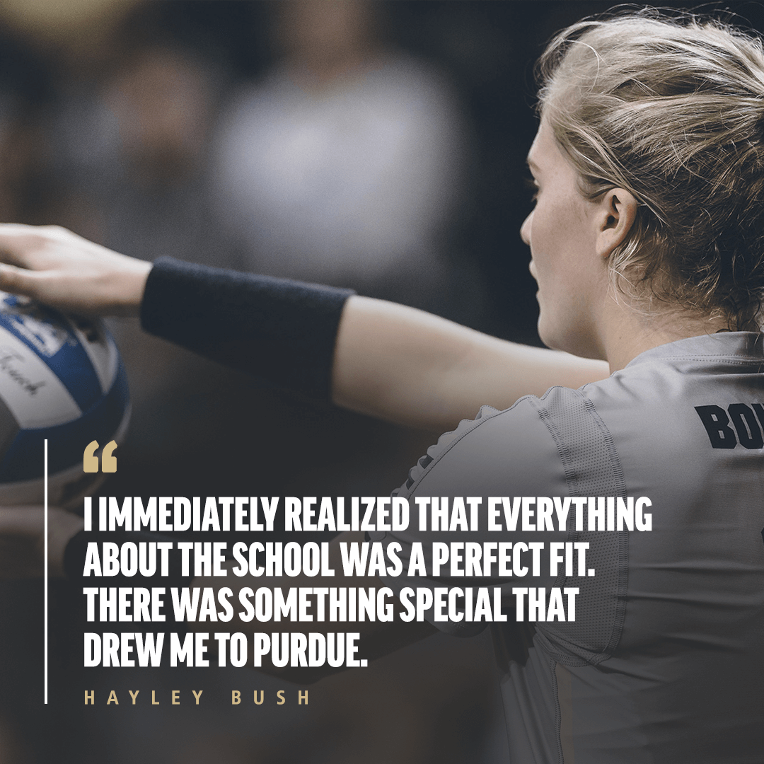 Hayley Bush Purdue Volleyball FanWord Instagram Graphic